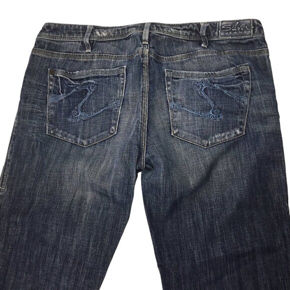 Silver Jeans Isabel Flare Flared Long Tall Women's 31 x 35 Blue Denim Mid Rise - Picture 3 of 8